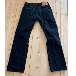 Levis 505 Straight Fit Jeans Mens 30x30 (measures 28x29) Black Denim 100% Cotton